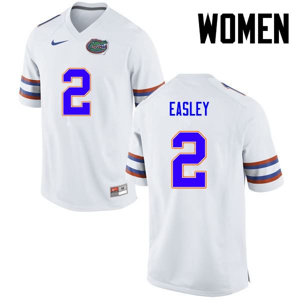 NCAA Florida Gators Dominique Easley Women's #2 Nike White Stitched Authentic College Football Jersey XDE3264CN